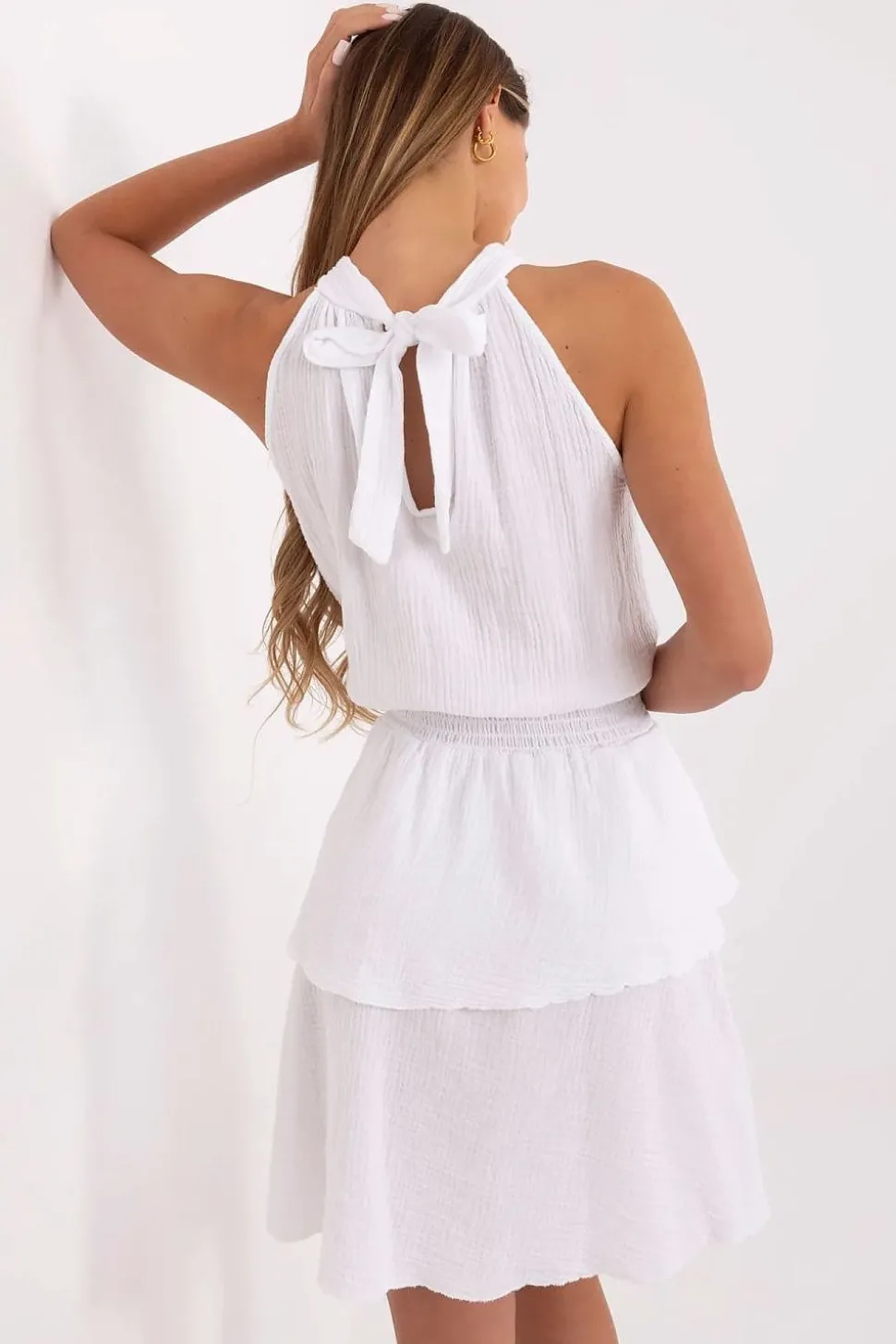Robe courte été trapèze sans manches