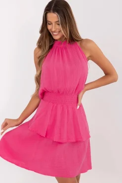 Robe courte été trapèze sans manches