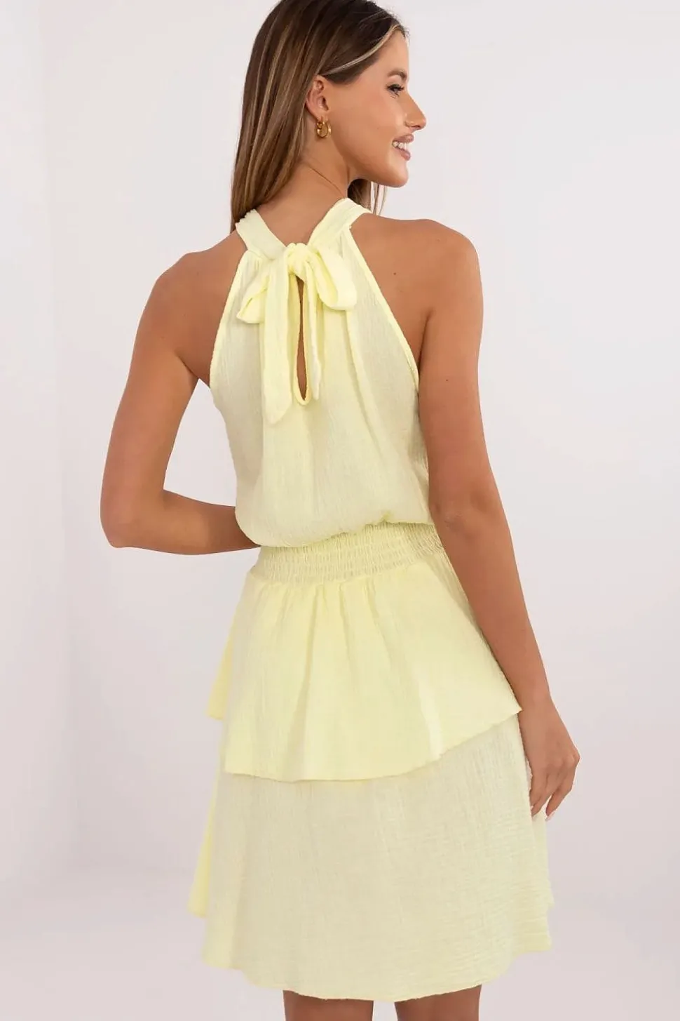 Robe courte été trapèze sans manches