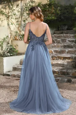 Robe de bal chic longue dos nu