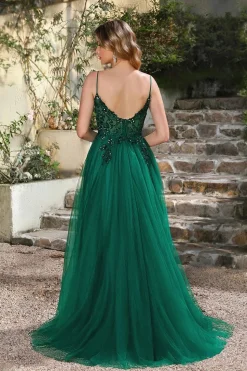 Robe de bal chic longue dos nu