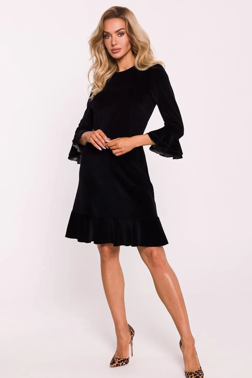 Robe de cocktail en velours chic