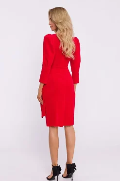Robe de cocktail en velours manches longues