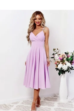 Robe de cocktail midi chic évasée