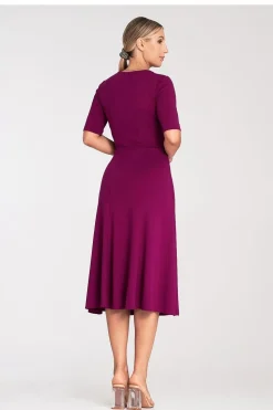 Robe de cocktail midi évasée