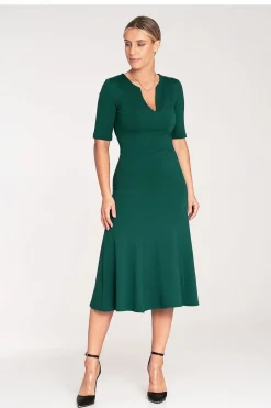 Robe de cocktail midi évasée