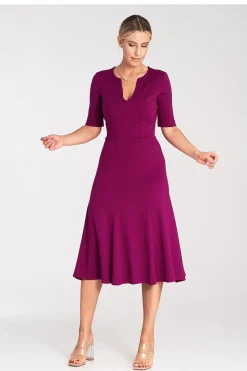 Robe de cocktail midi évasée