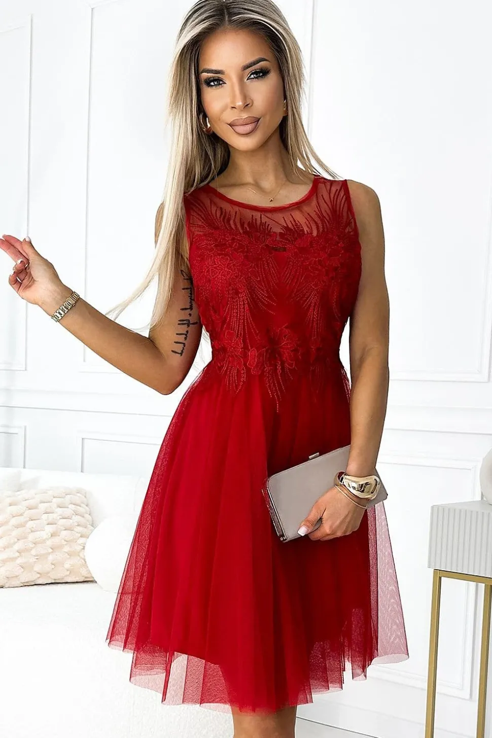 Robe de cocktail rouge