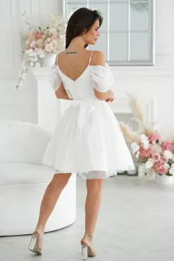 Robe de cocktail évasée en tulle