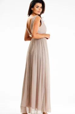 Robe de demoiselle d'honneur beige