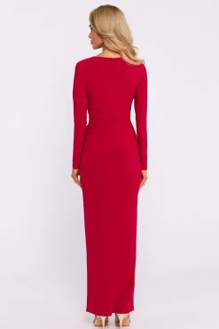 Robe de gala chic longue fendue