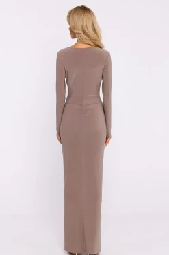 Robe de gala chic longue fendue