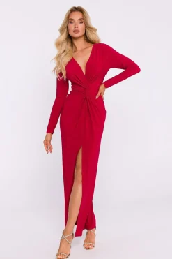 Robe de gala chic longue fendue