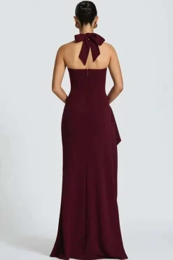 Robe de gala longue fendue dos nu