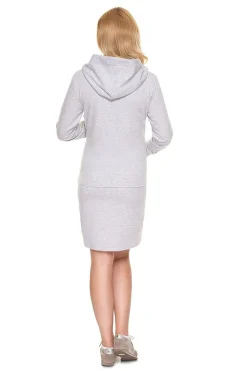 Robe de grossesse casual grise courte