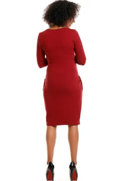 Robe de grossesse casual rouge