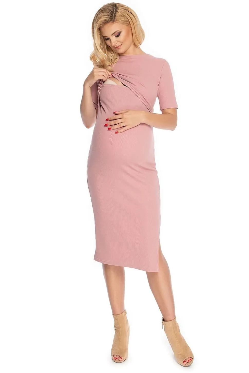 Robe de grossesse rose