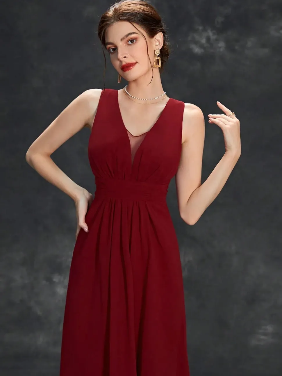 Robe demoiselle d'honneur beige crème