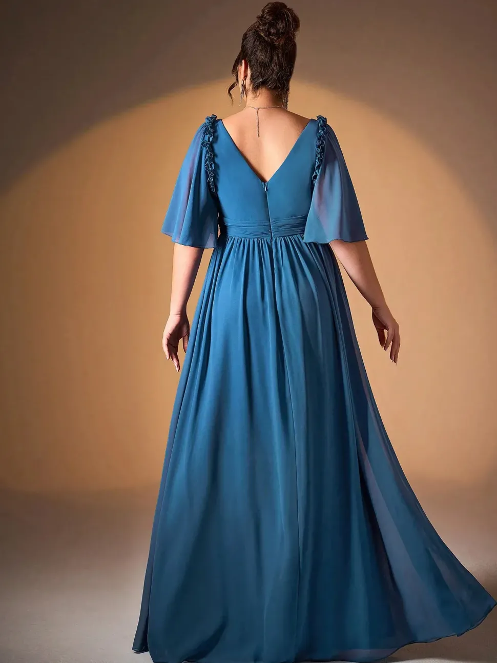 Robe demoiselle d'honneur bleue grande taille