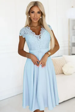 Robe demoiselle d'honneur bleue courte