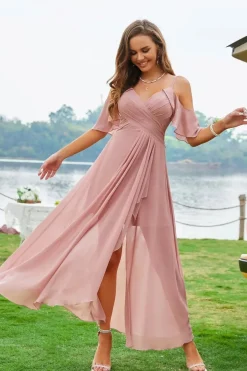 Robe demoiselle d'honneur bohème transparente