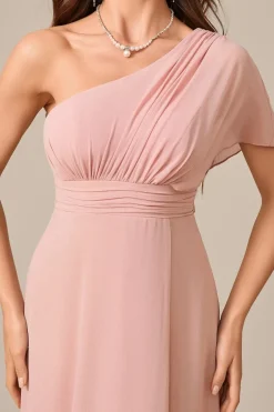 Robe demoiselle d'honneur chic rose poudré