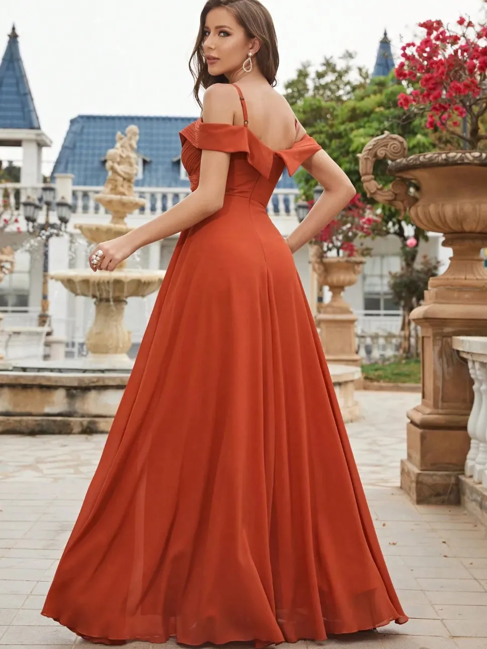 Robe demoiselle d'honneur chic terracotta