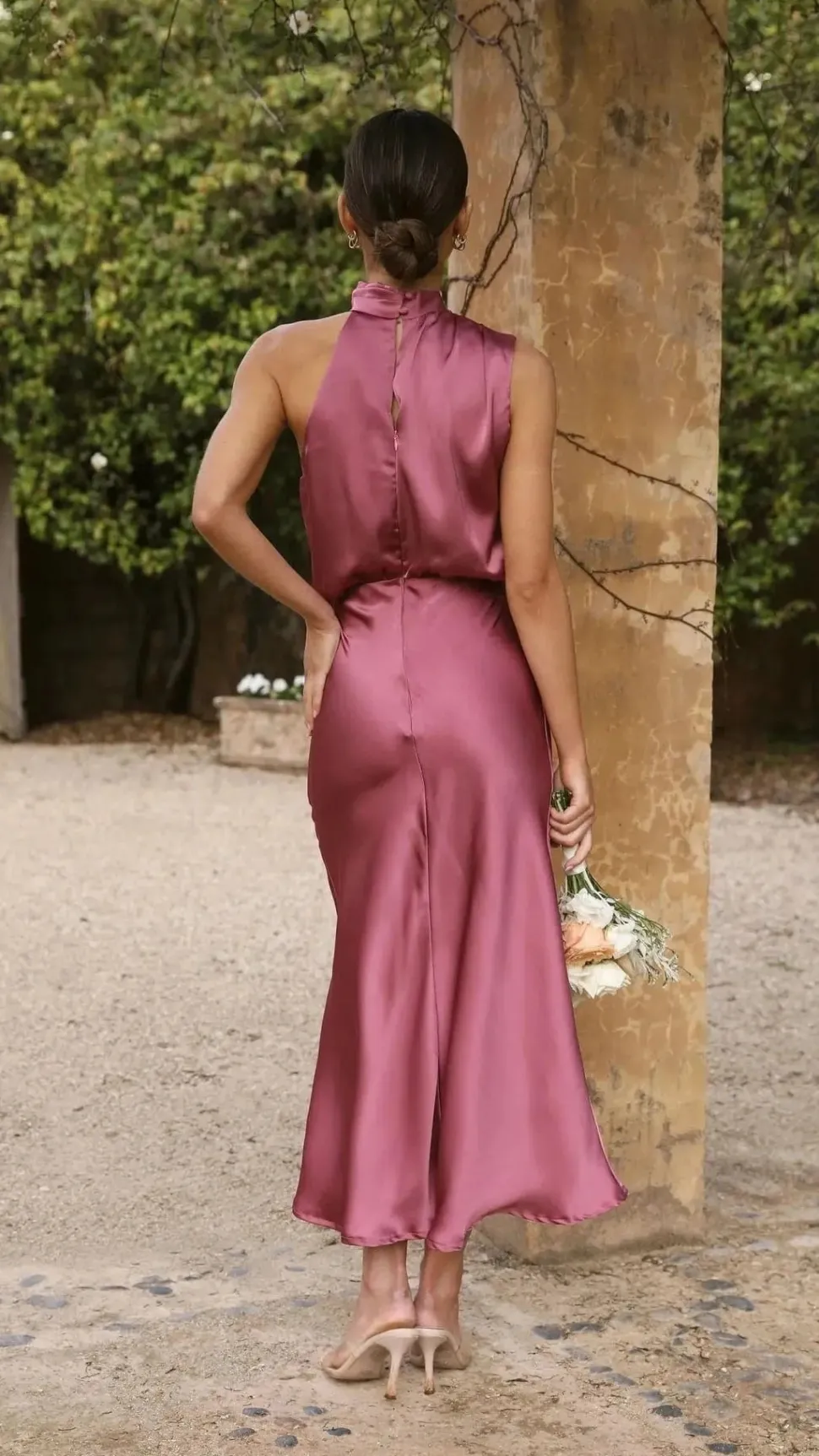 Robe demoiselle d'honneur chic midi