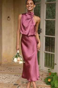 Robe demoiselle d'honneur chic midi