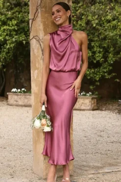 Robe demoiselle d'honneur chic midi