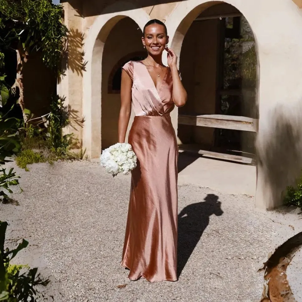 Robe demoiselle d'honneur chic longue