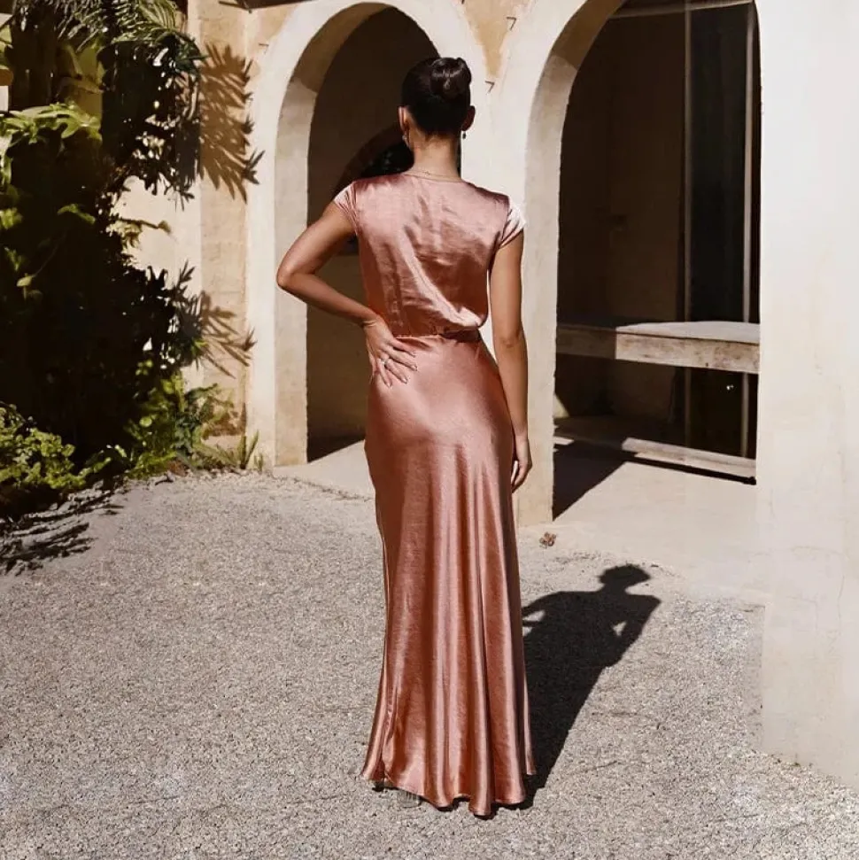 Robe demoiselle d'honneur chic longue