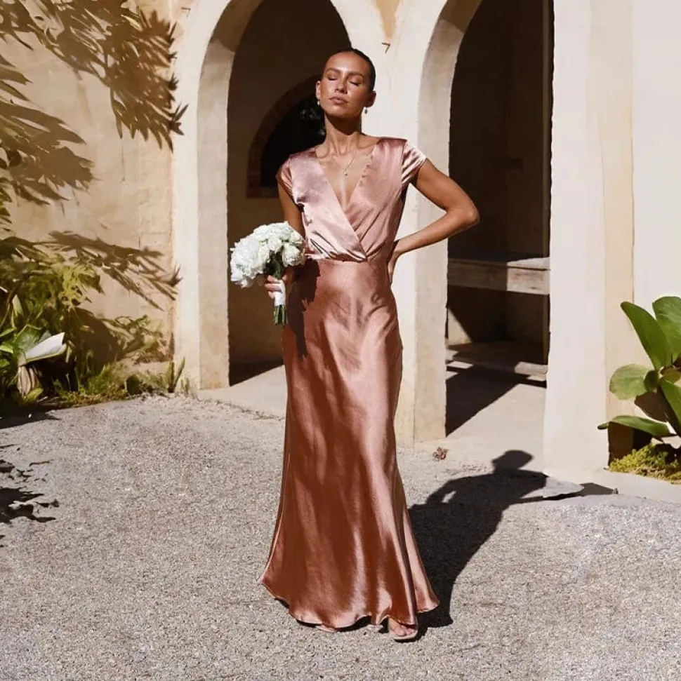 Robe demoiselle d'honneur chic longue