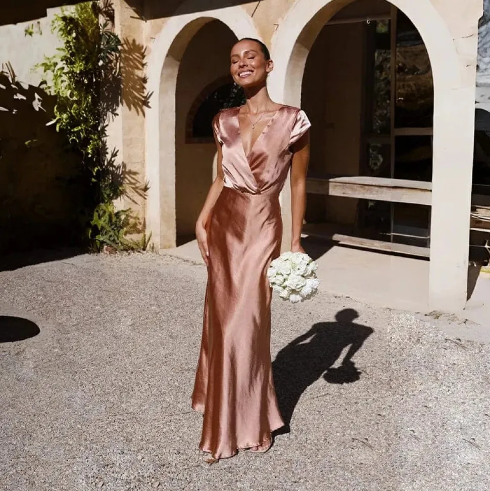 Robe demoiselle d'honneur chic longue
