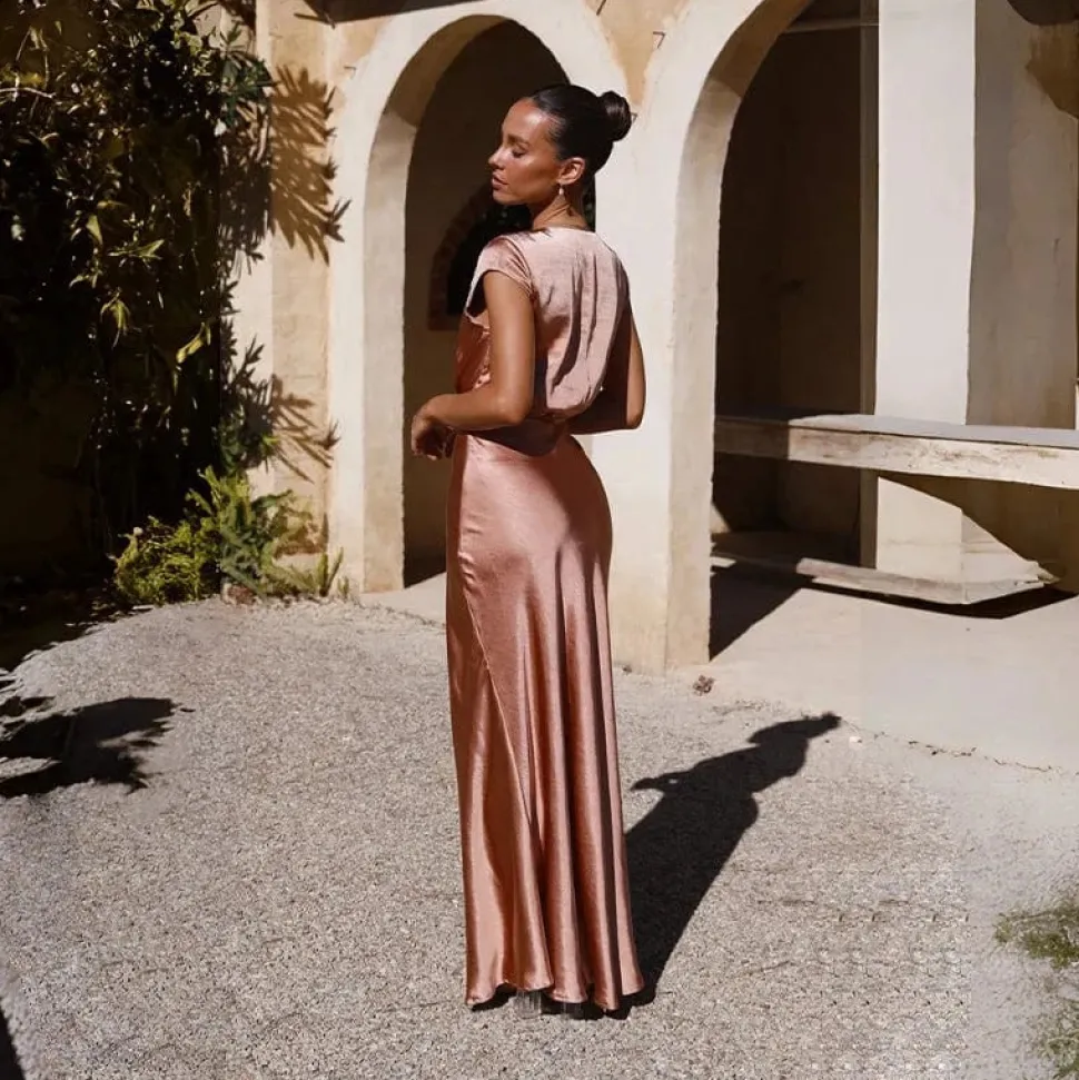 Robe demoiselle d'honneur chic longue