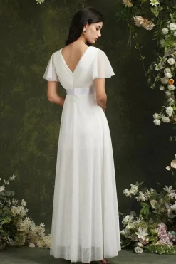 Robe demoiselle d'honneur chic blanche