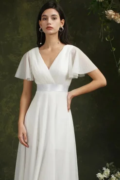 Robe demoiselle d'honneur chic blanche