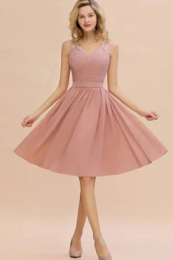 Robe demoiselle d'honneur chic rose poudré