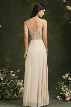 Robe demoiselle d'honneur chic dos dentelle