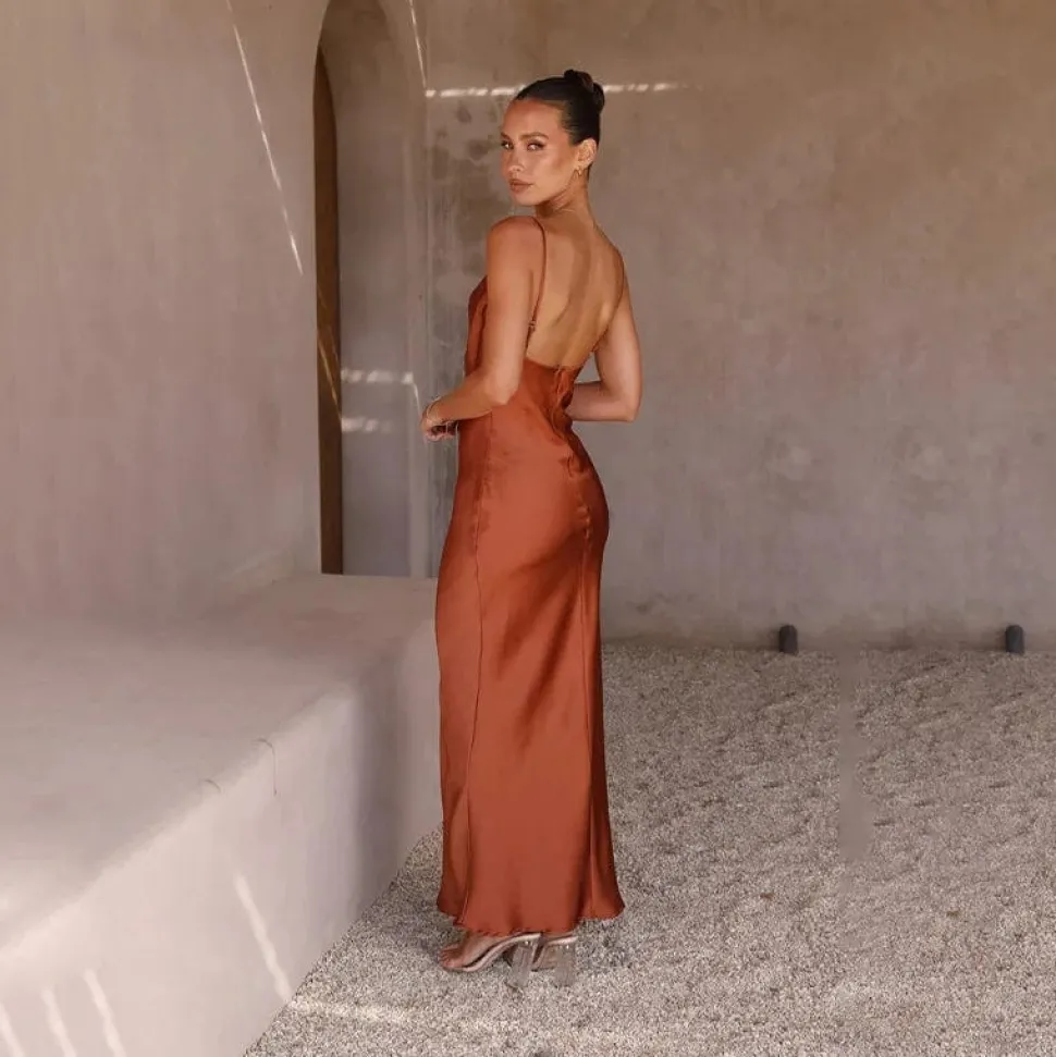 Robe demoiselle d'honneur en satin
