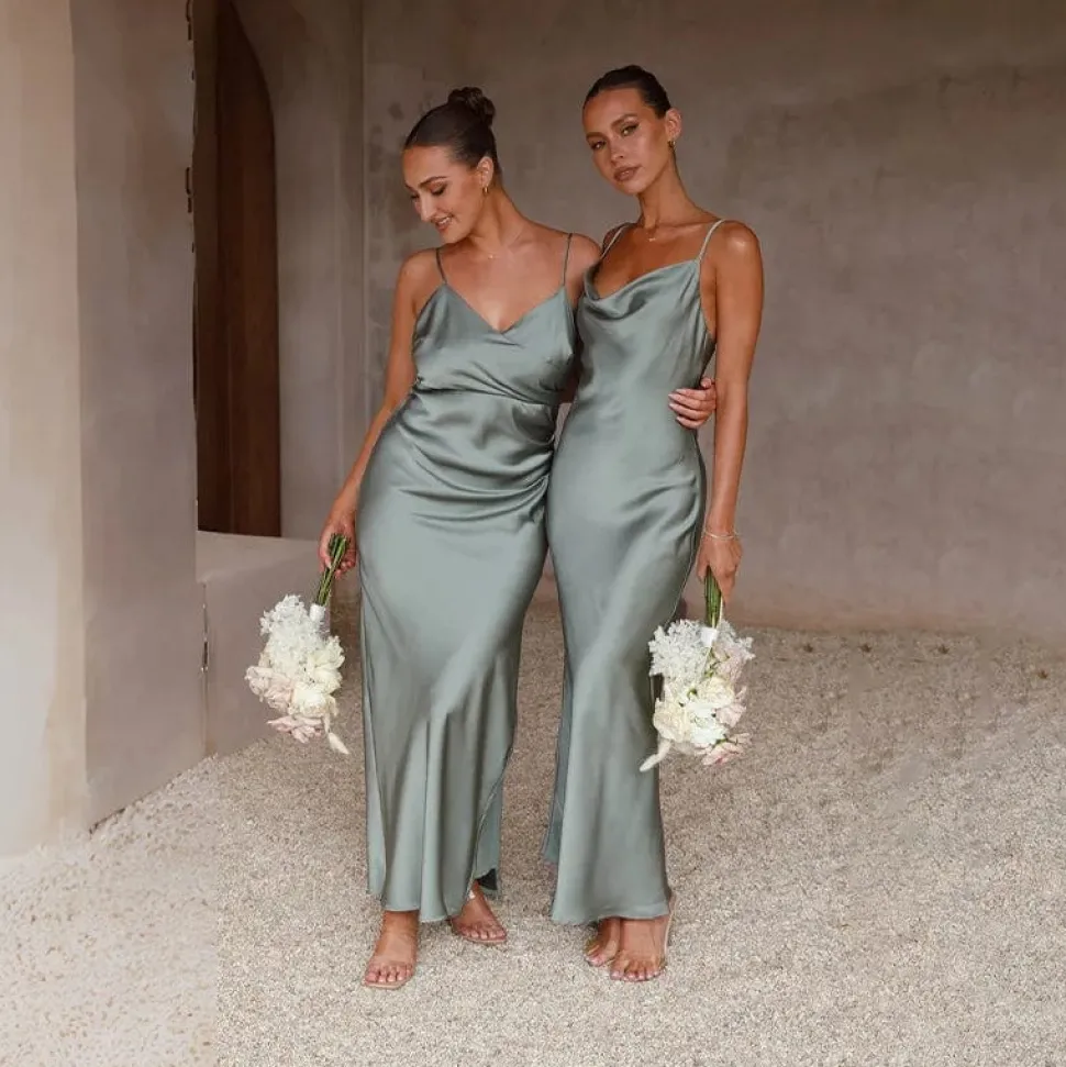Robe demoiselle d'honneur en satin
