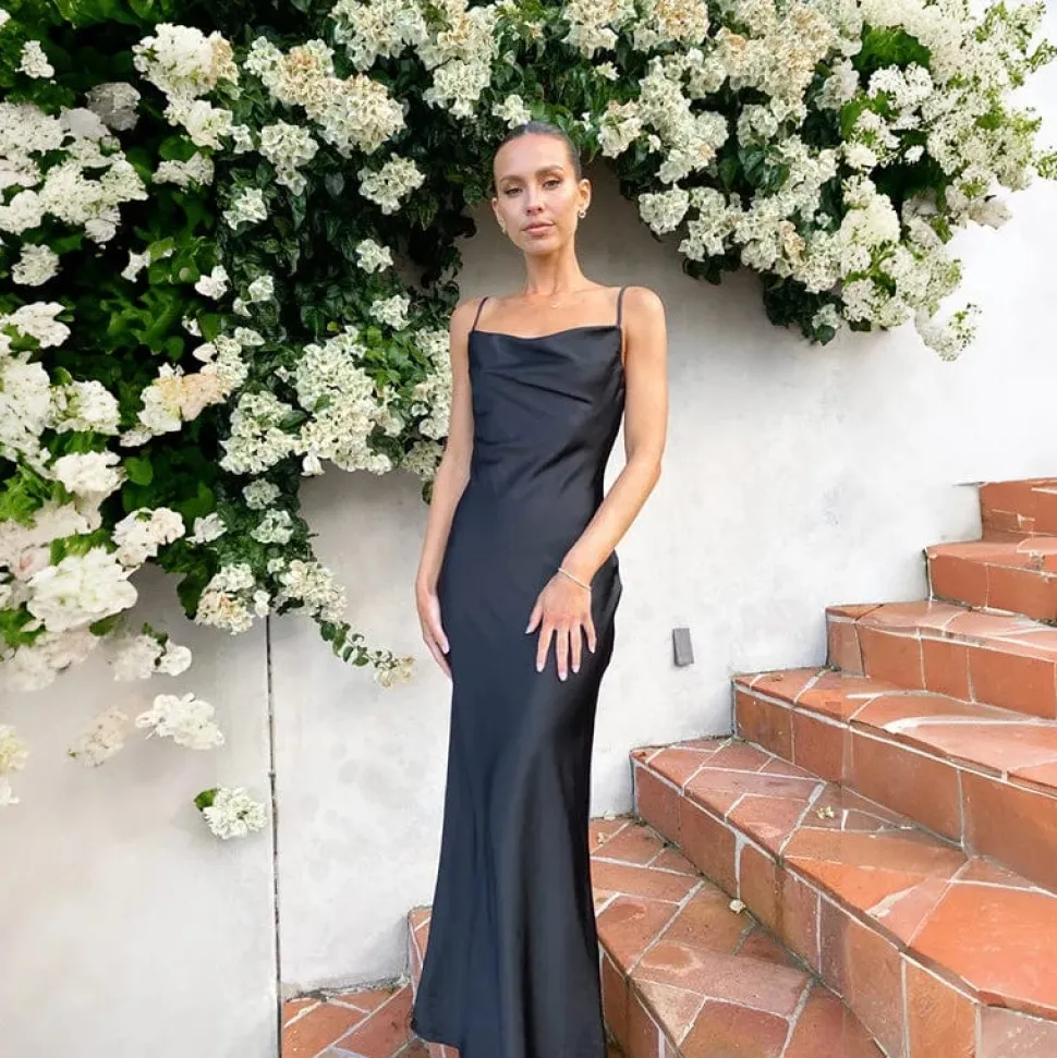 Robe demoiselle d'honneur en satin