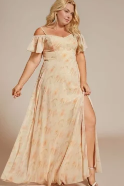 Robe demoiselle d'honneur fleurie grande taille