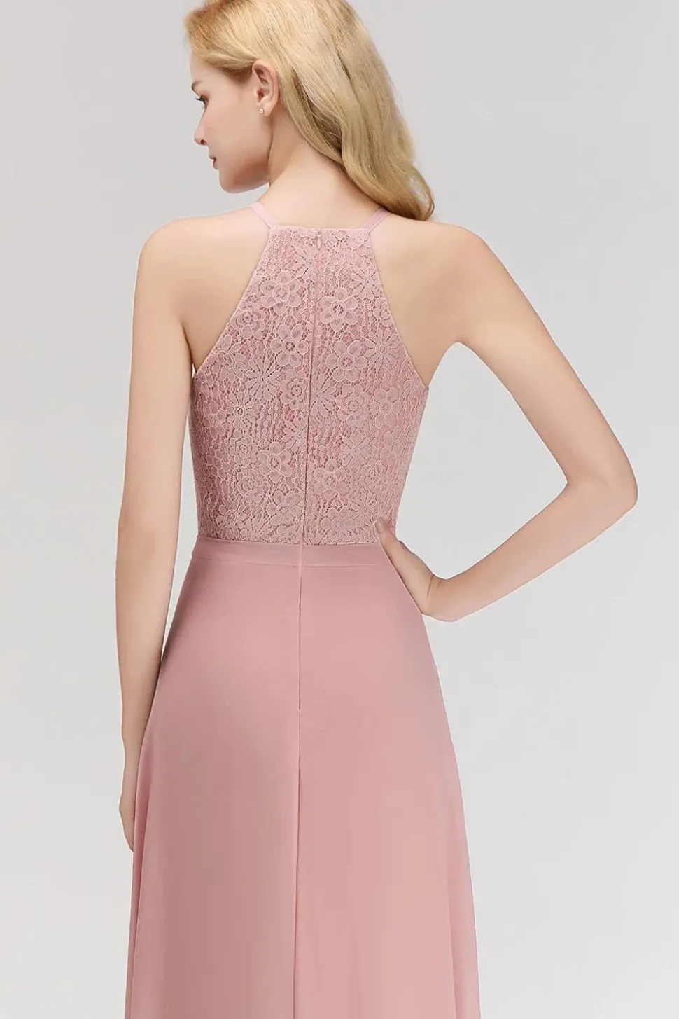 Robe demoiselle d'honneur haut en dentelle