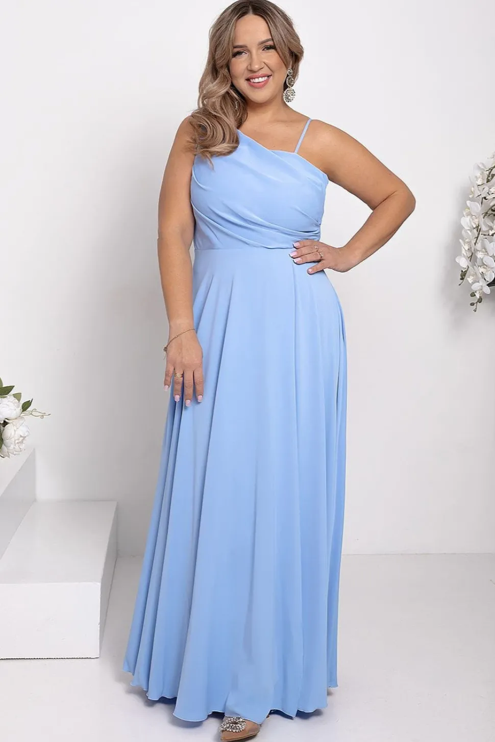 Robe demoiselle d'honneur longue fendue
