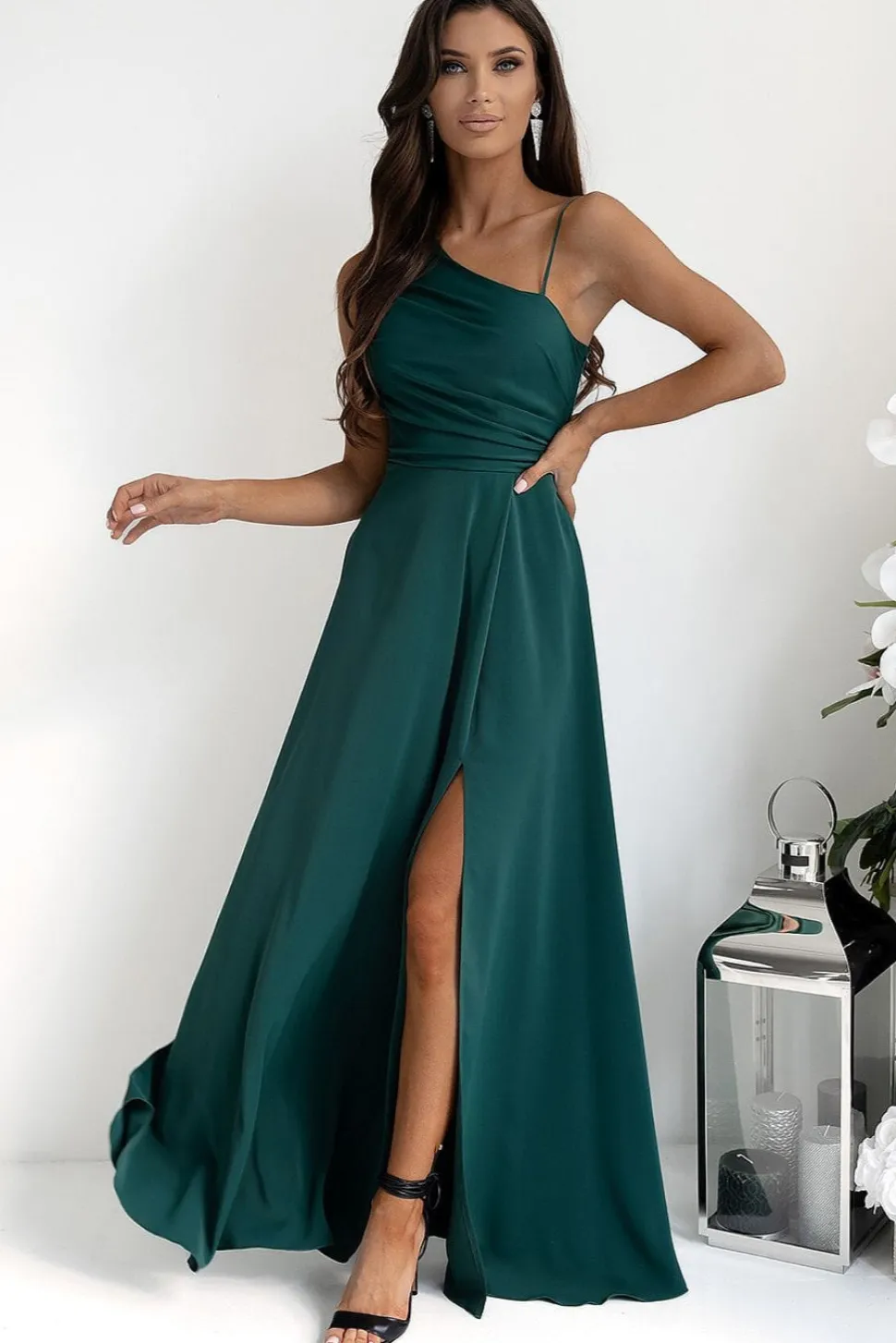Robe demoiselle d'honneur longue fendue