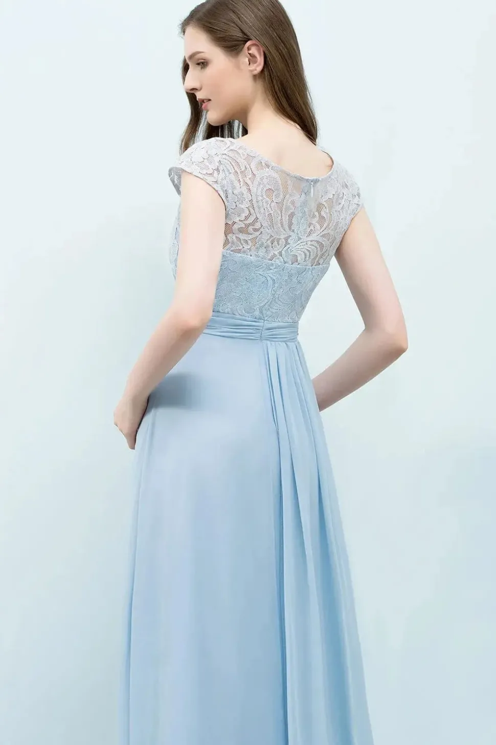 Robe demoiselle d'honneur longue fluide