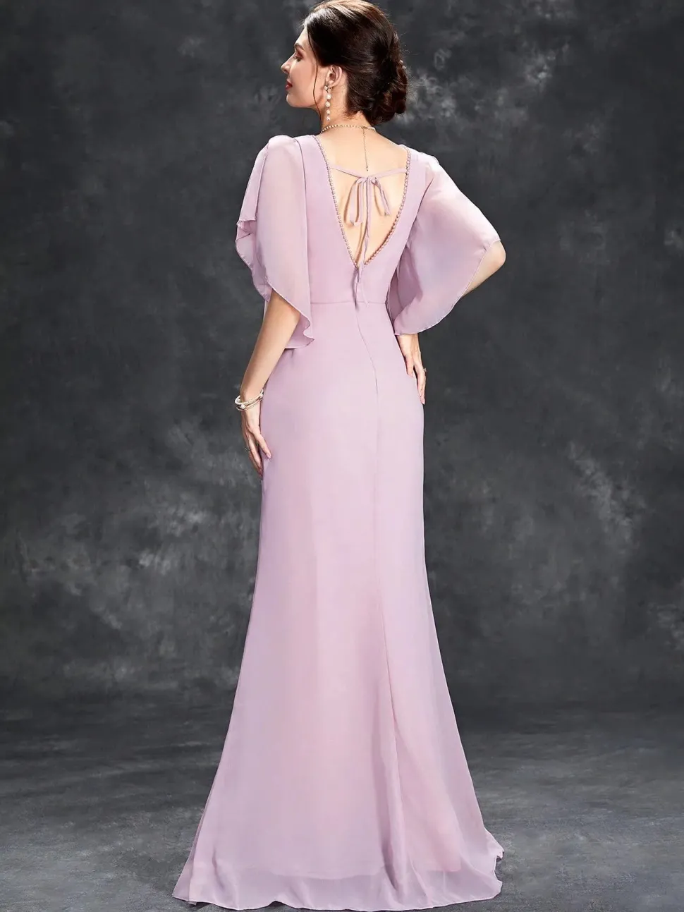 Robe demoiselle d'honneur longue lilas