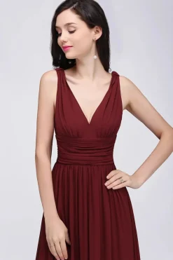 Robe demoiselle d'honneur longue sans manches
