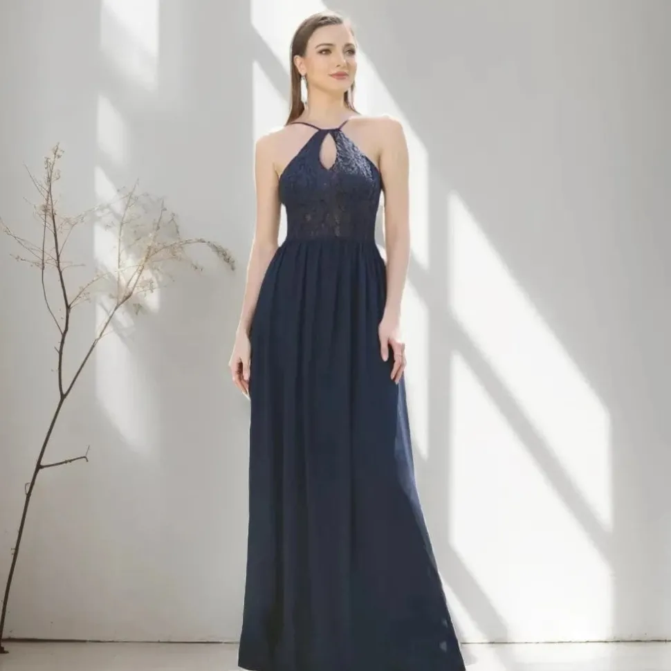 Robe demoiselle d'honneur longue dos nu